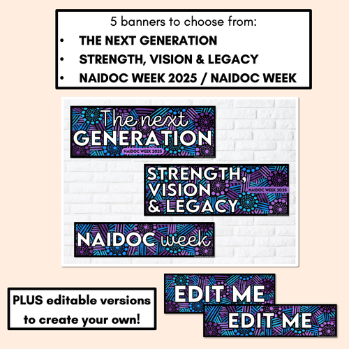 Resource preview 2 for NAIDOC WEEK 2025 Editable Headers - Saltwater Dreamtime