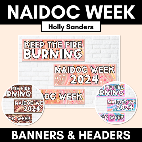 Resource preview 1 for NAIDOC WEEK 2024 Editable Headers - Holly Sanders