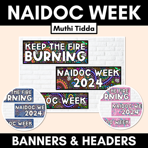 Resource preview 1 for NAIDOC WEEK 2024 Editable Headers - Muthi Tidda