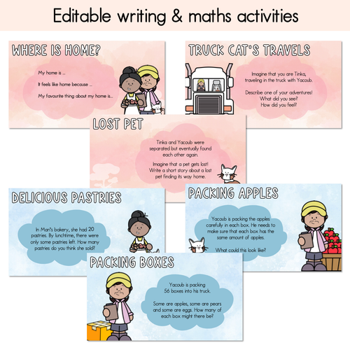 Resource preview 2 for The Truck Cat Writing, Maths & Design Prompt Editable Slides - National Simultaneous Storytime 2025