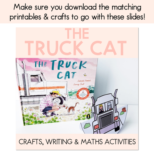 Resource preview 5 for The Truck Cat Writing, Maths & Design Prompt Editable Slides - National Simultaneous Storytime 2025
