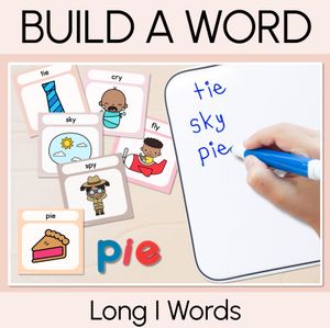NEUTRAL Long Vowel I Word Building Cards - Vowel Team Decodable Word Phonics