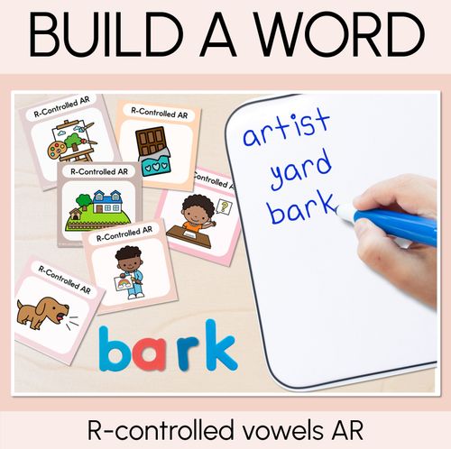 Resource preview 1 for R-Controlled Vowel AR Word Building Cards - Decodable Words NEUTRAL