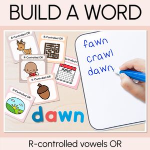 R-Controlled Vowel OR Word Building Cards - Decodable Words NEUTRAL