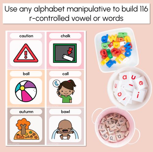 Resource preview 2 for R-Controlled Vowel OR Word Building Cards - Decodable Words NEUTRAL