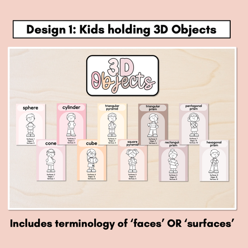 Resource preview 2 for 3D Object Posters - Neutral Classroom Decor