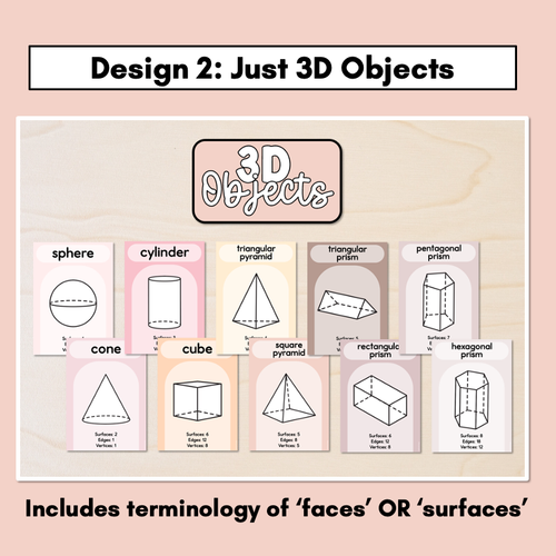 Resource preview 3 for 3D Object Posters - Neutral Classroom Decor