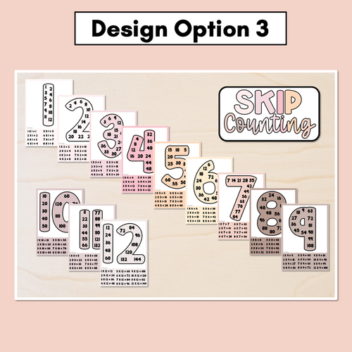 Resource preview 4 for Multiples & Skip Counting Posters - Neutral Classroom Decor