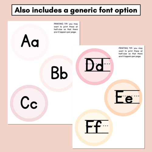 Resource preview 3 for Alphabet Toppers - All Aussie Fonts - Neutral Classroom Decor