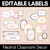 1 for Editable Labels - Neutral Classroom Decor