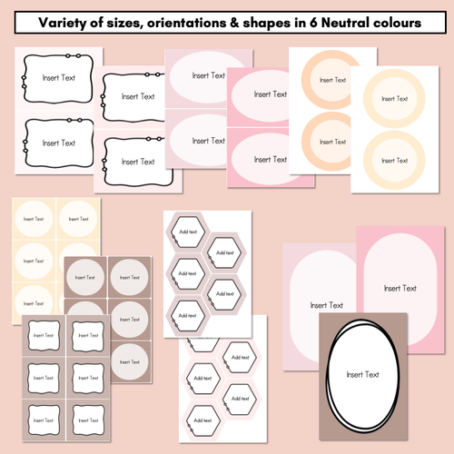 Resource preview 3 for Editable Labels - Neutral Classroom Decor