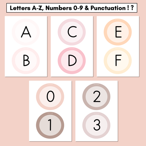 Resource preview 2 for Editable Alphabet & Number Accents - Neutral Classroom Decor