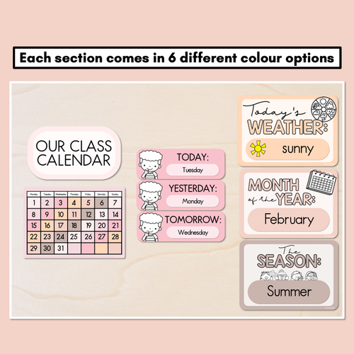 Resource preview 2 for Calendar & Weather Display - Neutral Classroom Decor