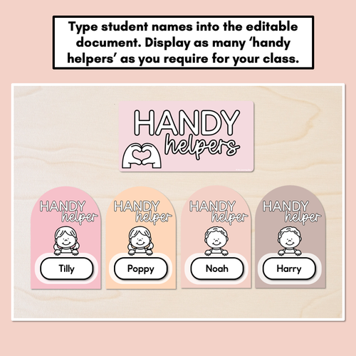 Resource preview 3 for Handy Helpers Classroom Jobs Display - Neutral Classroom Decor