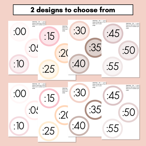 Resource preview 3 for Neutral Clock Display - Neutral Classroom Decor