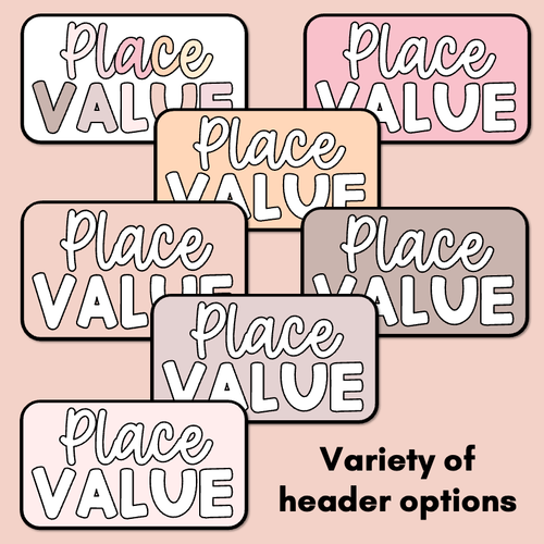 Resource preview 4 for Place Value Posters NEUTRAL COLOURS