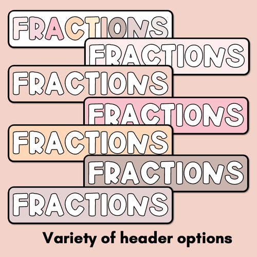 Resource preview 5 for Fraction Posters - Neutral Classroom Decor