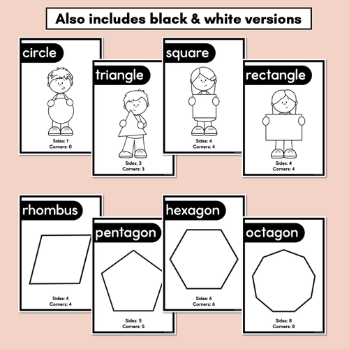 Resource preview 4 for 2D Shape Posters - Neutral Classroom Decor