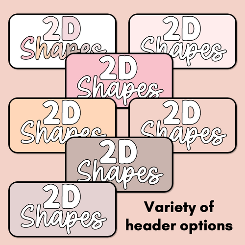 Resource preview 5 for 2D Shape Posters - Neutral Classroom Decor