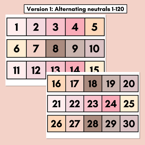 Resource preview 3 for Neutral Number Line - Numbers 1-20 - Neutral Classroom Decor