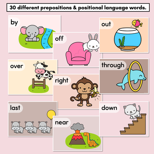 Resource preview 2 for Positional Language - Animal Prepositions - Neutral PowerPoint Slides