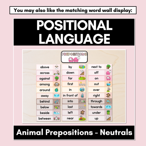 Resource preview 3 for Positional Language - Animal Prepositions - Neutral PowerPoint Slides