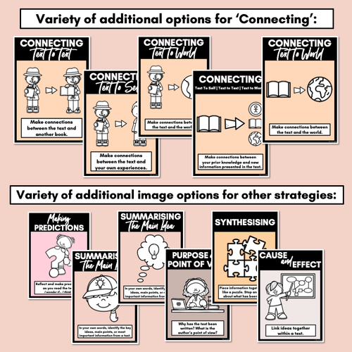 Resource preview 4 for Neutral Comprehension Strategies Posters- Neutral Classroom Decor