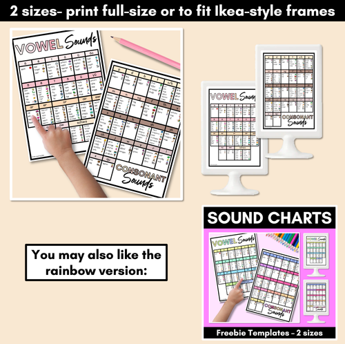 Resource preview 5 for Phonics Sound Charts - Mini Sound Wall -NEUTRAL