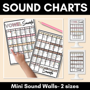 Phonics Sound Charts - Mini Sound Wall -NEUTRAL