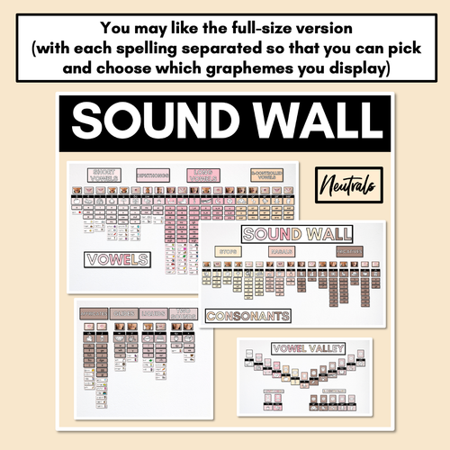 Resource preview 5 for Sound Wall Posters with Mouth Articulations NEUTRAL