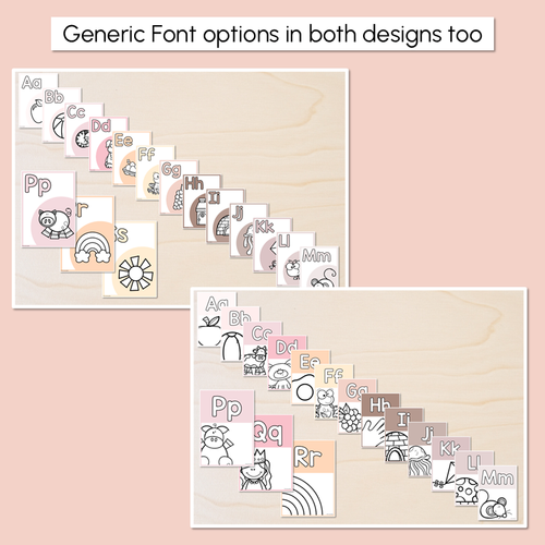 Resource preview 4 for Alphabet Posters - All Aussie Fonts- Neutral Classroom Decor