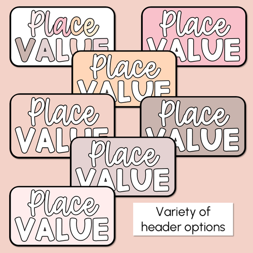Resource preview 4 for Place Value Posters NEUTRAL COLOURS