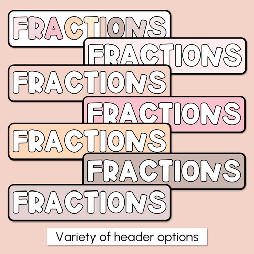 Resource preview 5 for Fraction Posters - Neutral Classroom Decor