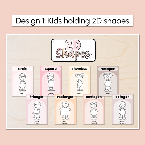 Resource preview 2 for 2D Shape Posters - Neutral Classroom Decor