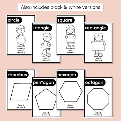 Resource preview 4 for 2D Shape Posters - Neutral Classroom Decor