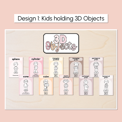Resource preview 2 for 3D Object Posters - Neutral Classroom Decor