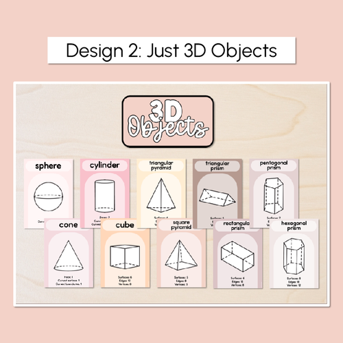 Resource preview 3 for 3D Object Posters - Neutral Classroom Decor