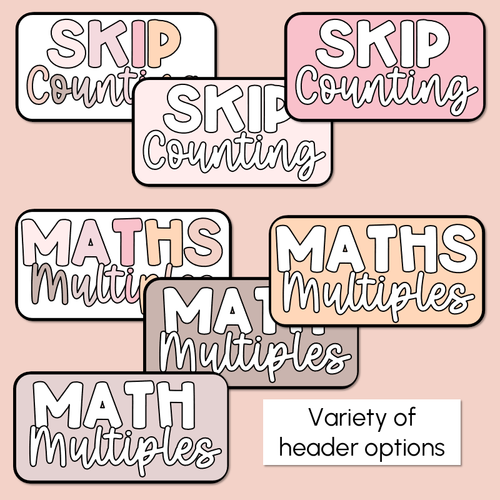 Resource preview 5 for Multiples & Skip Counting Posters - Neutral Classroom Decor