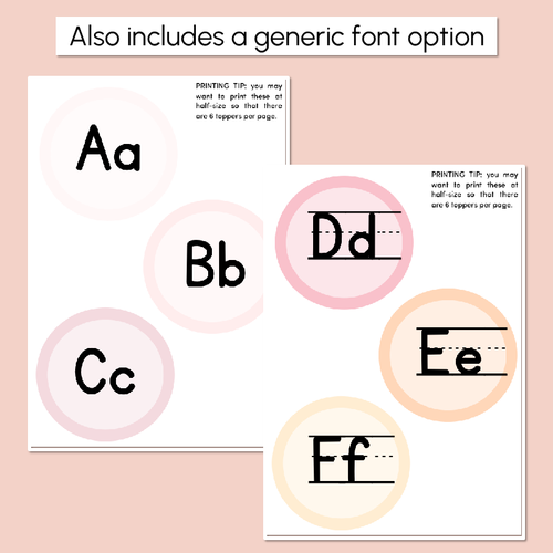 Resource preview 3 for Alphabet Toppers - All Aussie Fonts - Neutral Classroom Decor