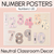 1 for Numbers 1-20 Display with ten frames, base ten blocks, tallies & fingers - Neutral Classroom Decor