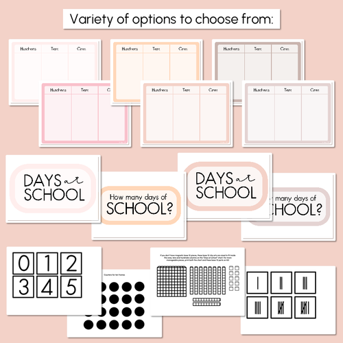 Resource preview 4 for Days of School Display - Neutral Classroom Decor