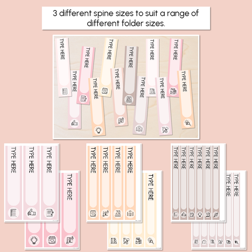 Resource preview 3 for Editable Binder & Spine Labels - Neutral Classroom Decor