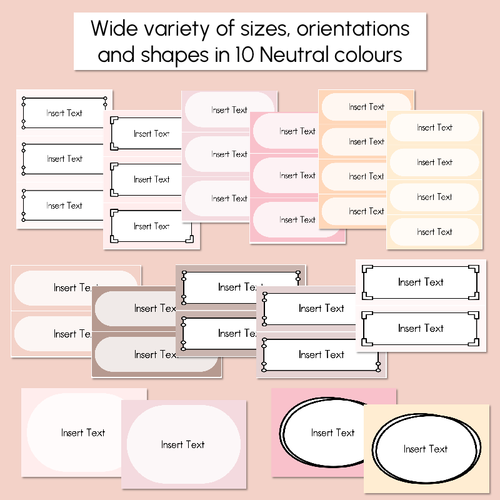 Resource preview 2 for Editable Labels - Neutral Classroom Decor