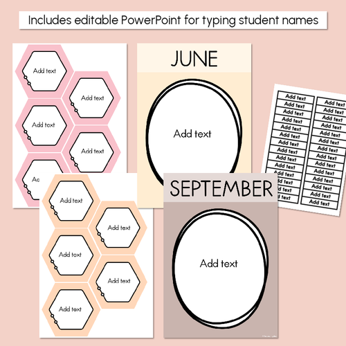 Resource preview 5 for Neutral Birthdays Display - Neutral Classroom Decor