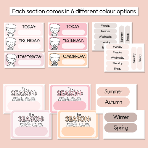 Resource preview 5 for Calendar & Weather Display - Neutral Classroom Decor