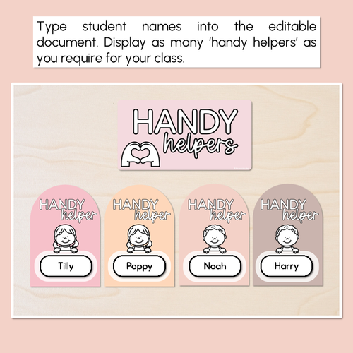 Resource preview 3 for Handy Helpers Classroom Jobs Display - Neutral Classroom Decor