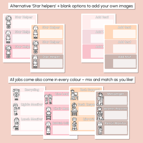 Resource preview 3 for Editable Class Jobs Display - Neutral Classroom Decor