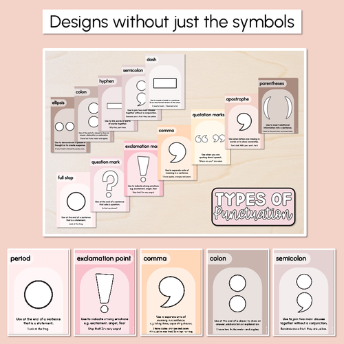 Resource preview 3 for Punctuation Posters - Neutral Classroom Decor