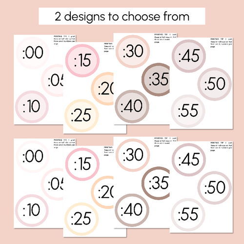 Resource preview 3 for Neutral Clock Display - Neutral Classroom Decor