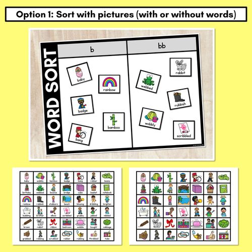 Resource preview 2 for CONSONANT PHONEME B WORD SORT